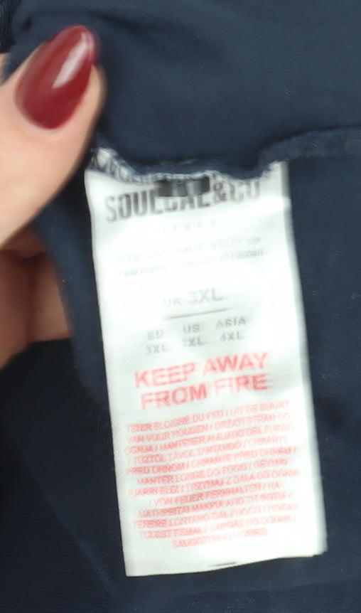 Soulcal & Co Men's Blue 3XL Short Sleeve Polo Shirt