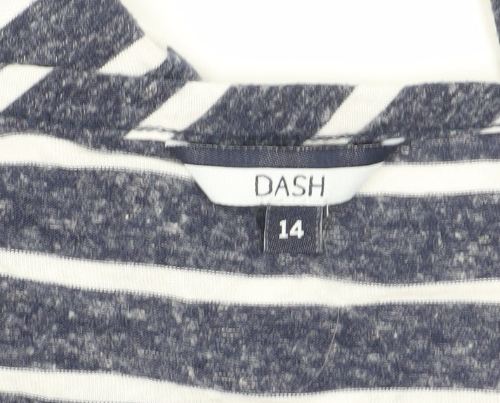 Womens UK Size 14 DASH Blue Jersey T-Shirt