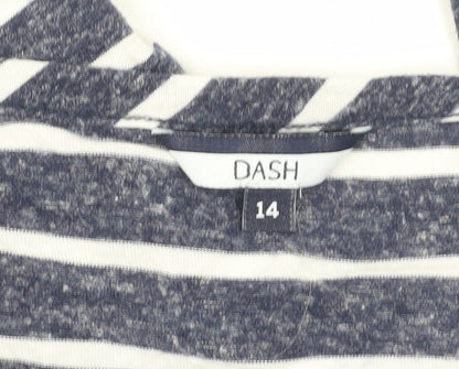 Womens UK Size 14 DASH Blue Jersey T-Shirt