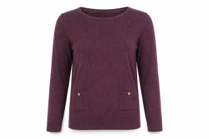 Womens UK Size 12 Blue Harbour Purple Pullover Jumper