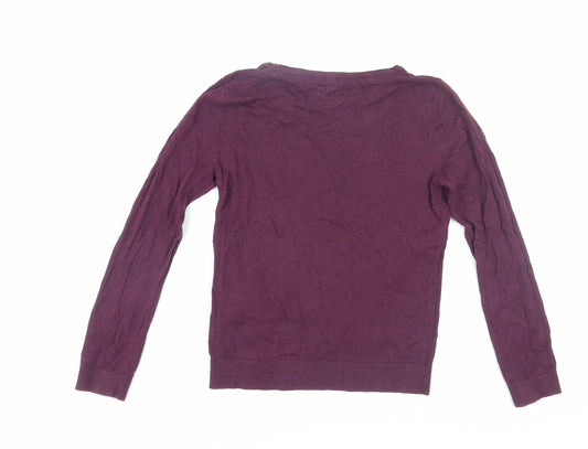 Blue Harbour Women's Purple Knit Jumper Size 12