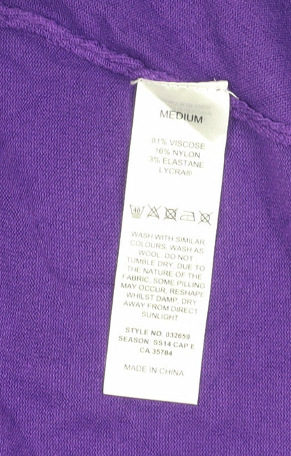 Womens UK Size M Precis Petite Purple Cape Jumper