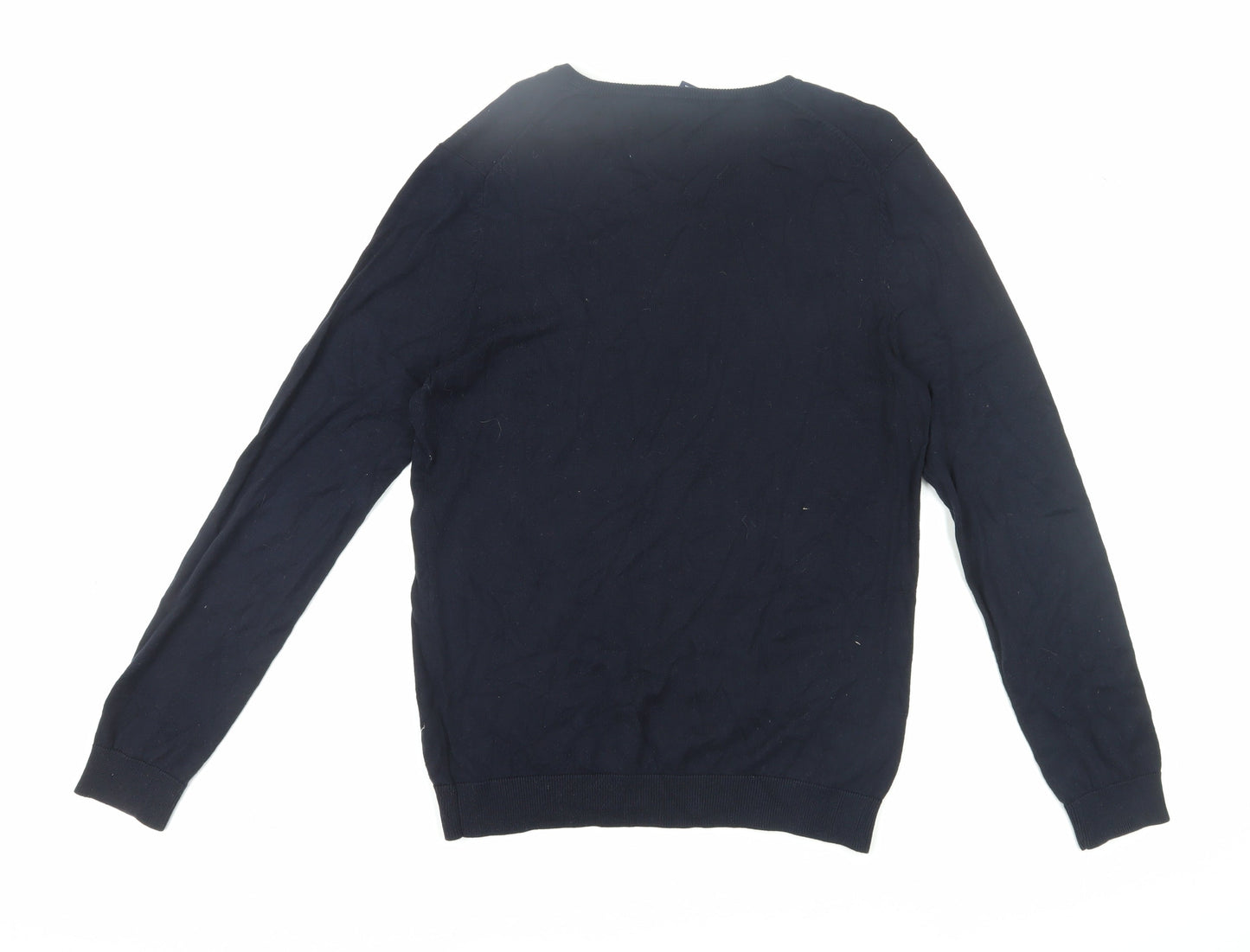 Gap Men's Black V-Neck Pullover Cotton Jumper M