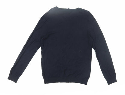 Gap Men's Black V-Neck Pullover Cotton Jumper M