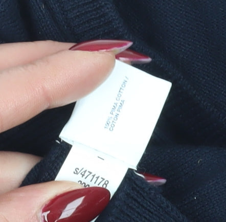 Gap Men's Black V-Neck Pullover Cotton Jumper M