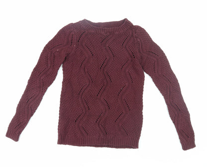 Womens UK Size S VERO MODA Red Pullover Jumper