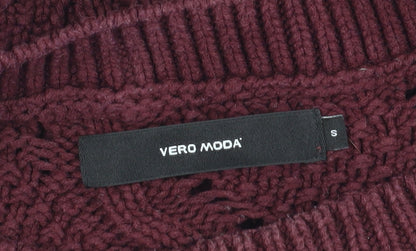 Womens UK Size S VERO MODA Red Pullover Jumper
