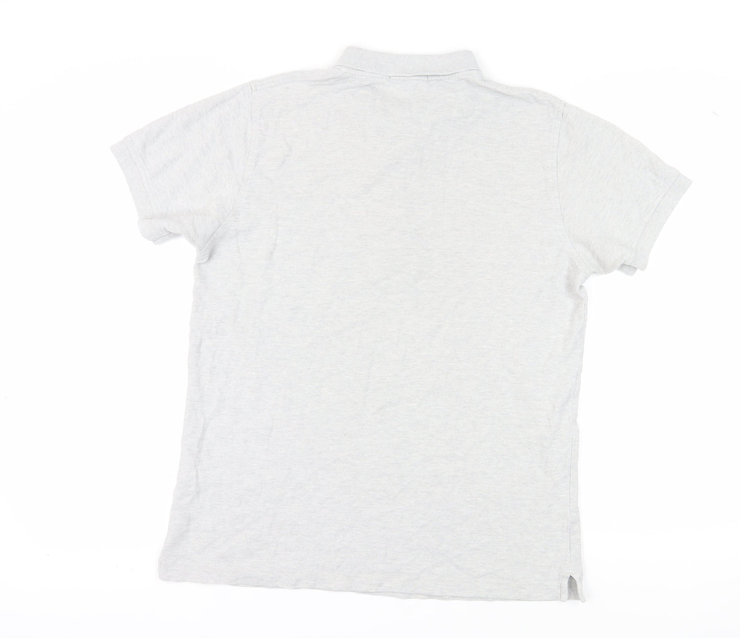 Lyle & Scott Men's Grey Polo, Size L, Vintage Style