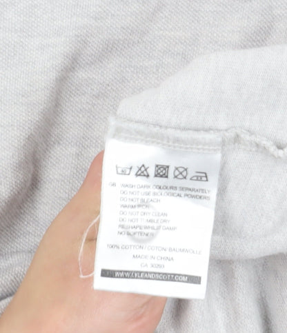 Lyle & Scott Men's Grey Polo, Size L, Vintage Style