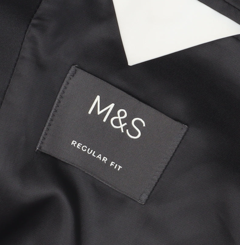 Mens UK Size 42 Marks and Spencer Regular Black Suit Jacket