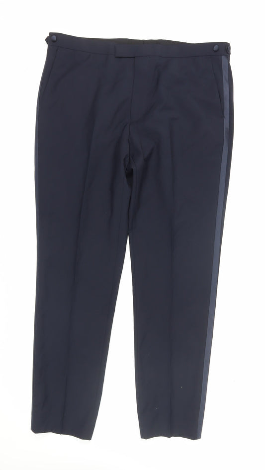 Marks and Spencer Men's Wool Trousers Black L 40