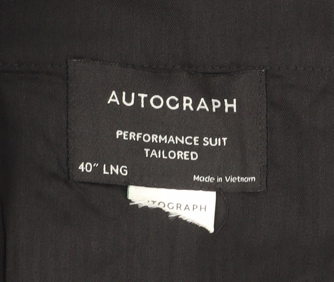 Marks and Spencer Men's Wool Trousers Black L 40