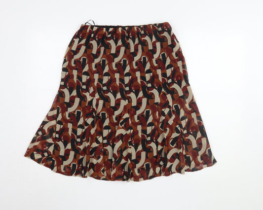 Ashley Brooke Women's Multicoloured Geometric Skirt - Size 10