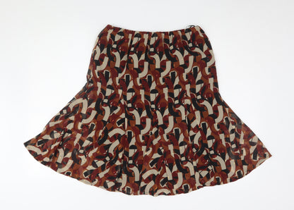 Ashley Brooke Women's Multicoloured Geometric Skirt - Size 10