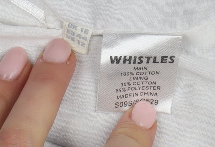 Womens UK Size 16 Whistles A-Line Canvas Skirt