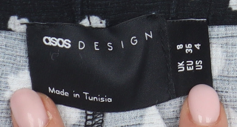 ASOS DESIGN Women's Black Wrap Skirt Size 8