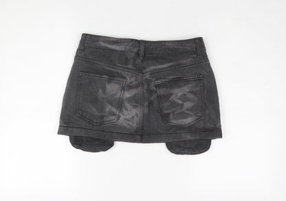 Womens UK Size 10 PRETTYLITTLETHING Cargo Denim Skirt