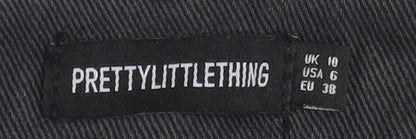 Womens UK Size 10 PRETTYLITTLETHING Cargo Denim Skirt