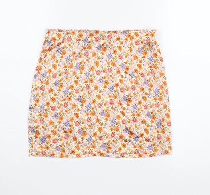 Topshop Women's Multicoloured Floral Mini Skirt, Size 8