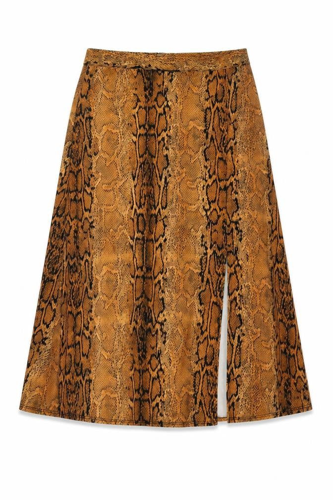 Dorothy Perkins Women’s Brown A-Line Animal Print Skirt 12