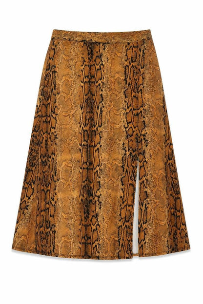 Dorothy Perkins Women’s Brown A-Line Animal Print Skirt 12