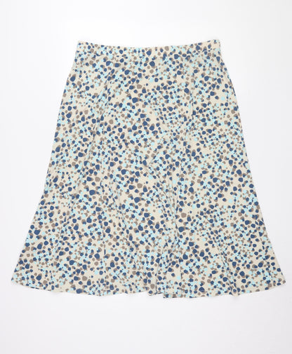 Eastex Women's Beige Midi A-Line Skirt UK 18