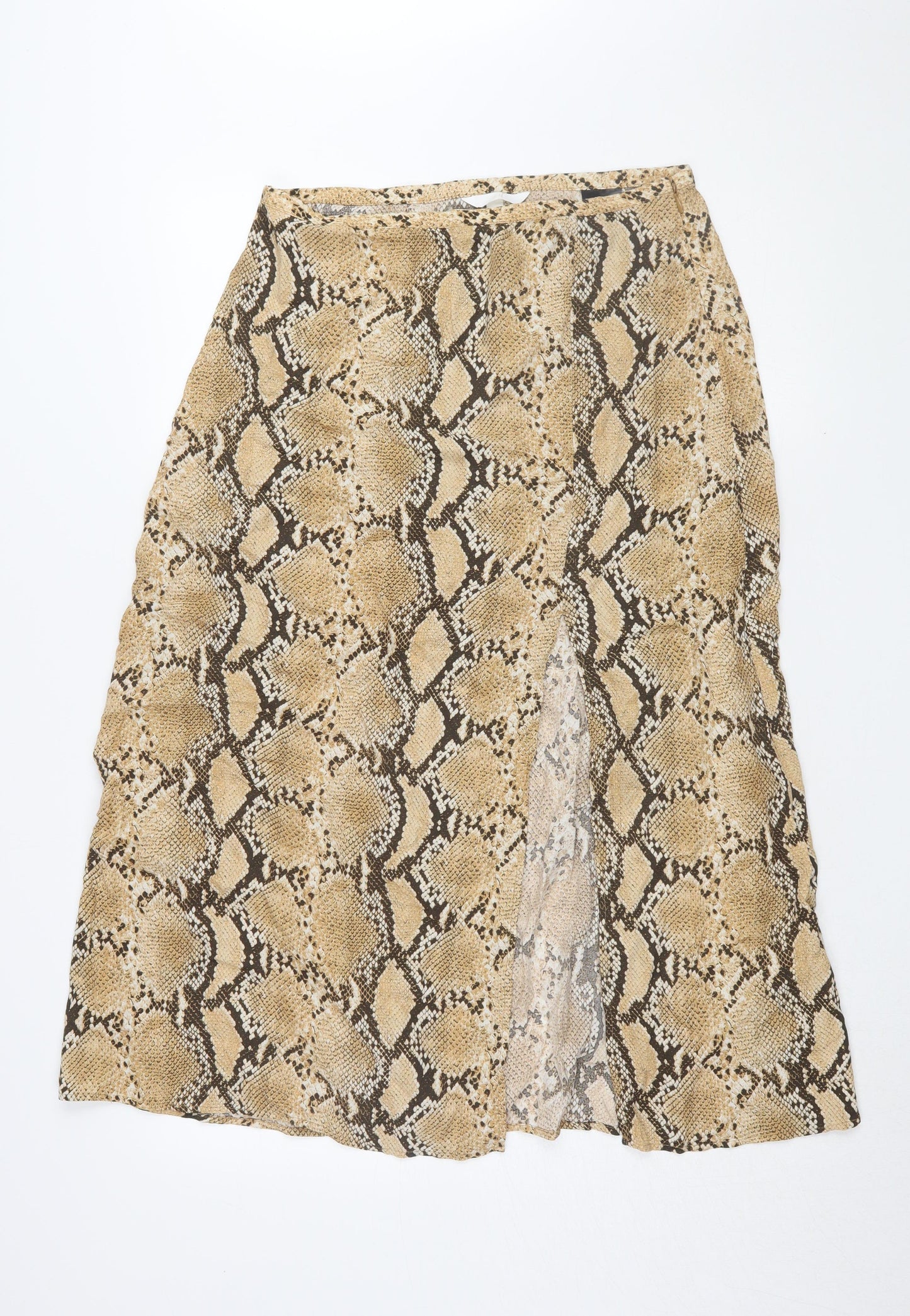 H&M Women's Brown Knee Length A-Line Skirt Size 12