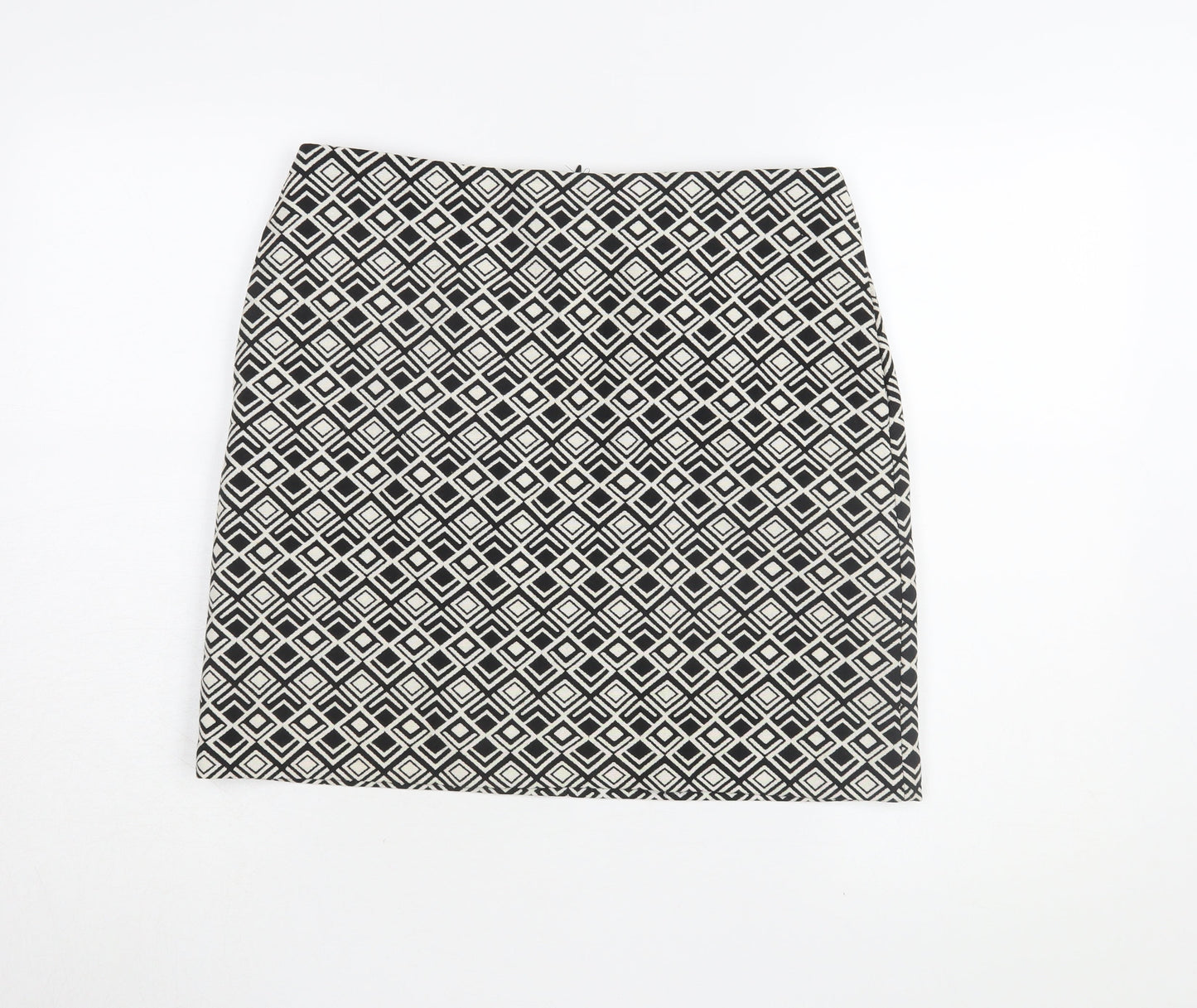 Marks and Spencer Women's Black Geometric Pencil Skirt Size 12