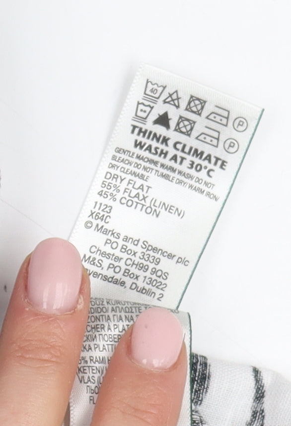 Marks and Spencer Women's Black Animal Print Skirt 20 Petite