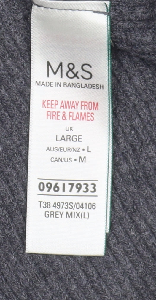 Marks and Spencer Women's Grey L Striped Pencil Skirt