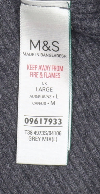 Marks and Spencer Women's Grey L Striped Pencil Skirt