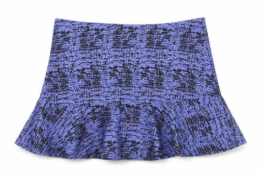 Neon Rose Women's Blue Black Trumpet Skirt, Size 14