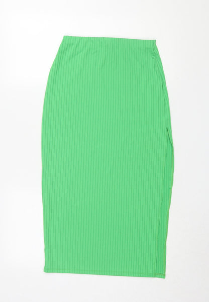 AsYou Women's Green Midi Pencil Skirt, Size 10