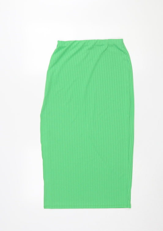 AsYou Women's Green Midi Pencil Skirt, Size 10