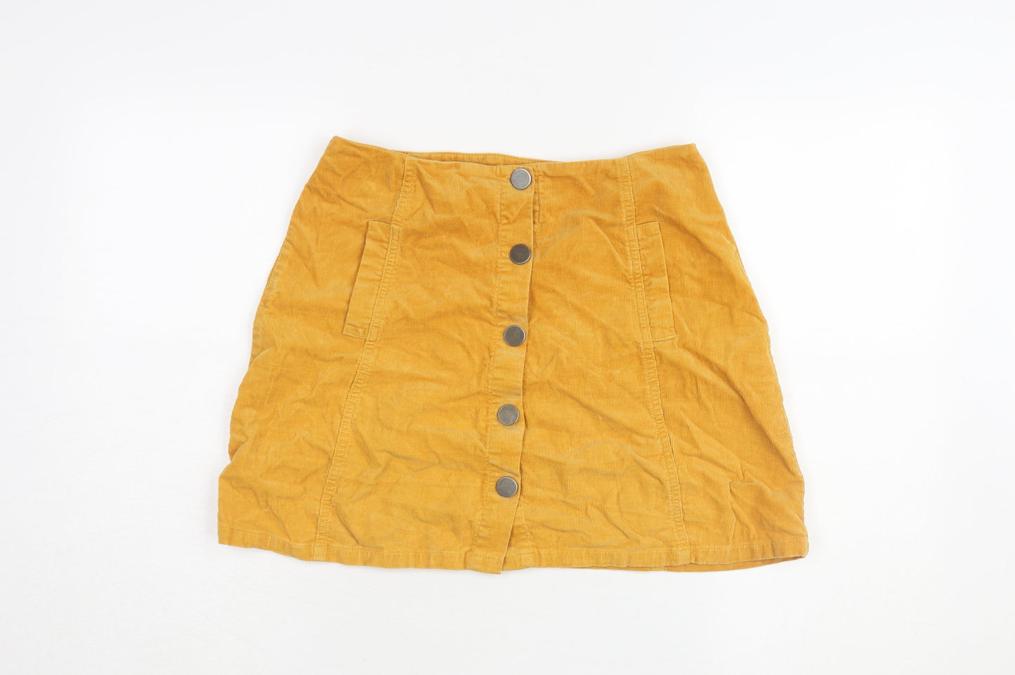 FB Sister Women's Orange Corduroy Skirt, Size S