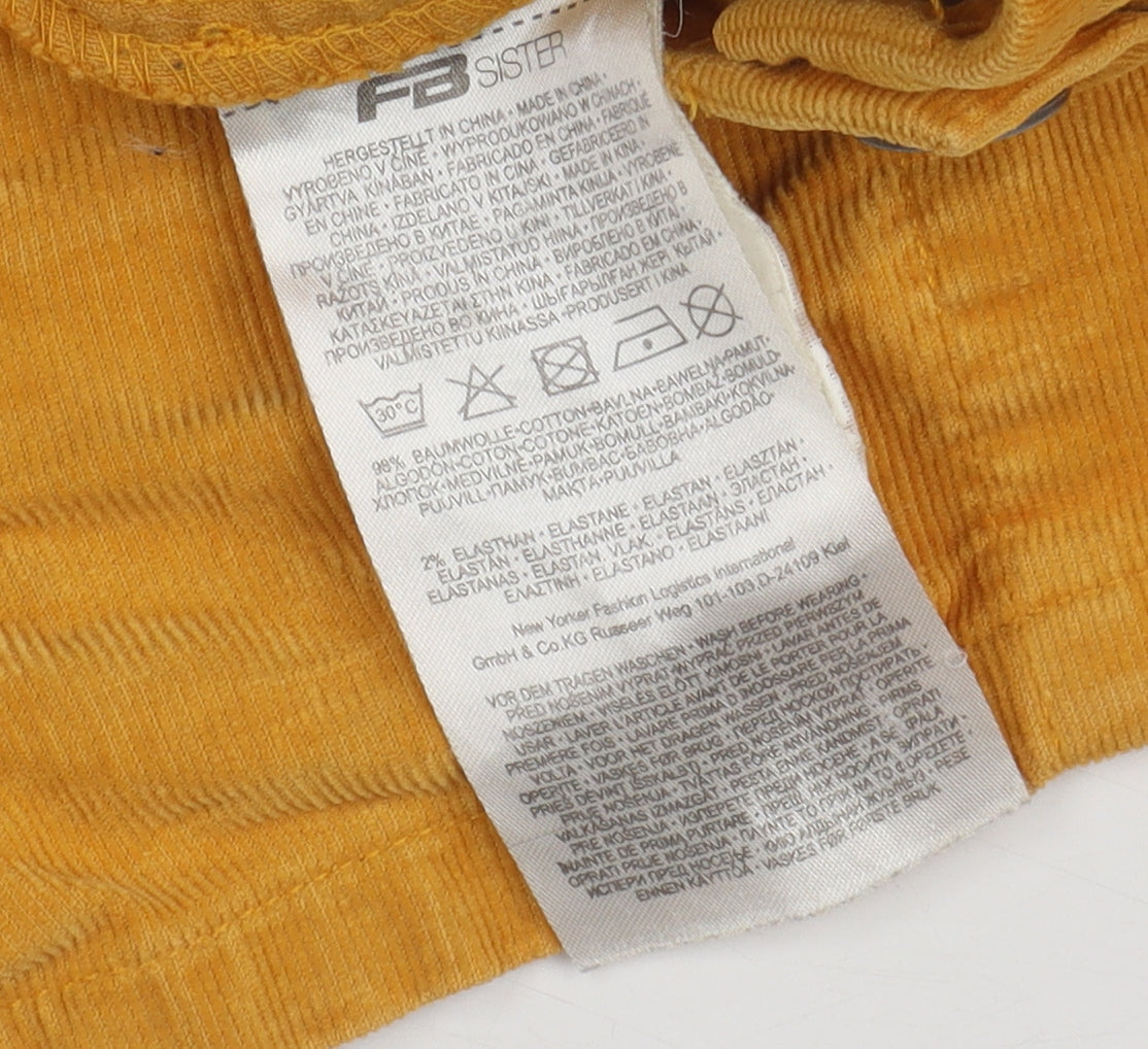 FB Sister Women's Orange Corduroy Skirt, Size S