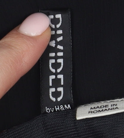 H&M Women's Black Embroidered Skirt, Size 10