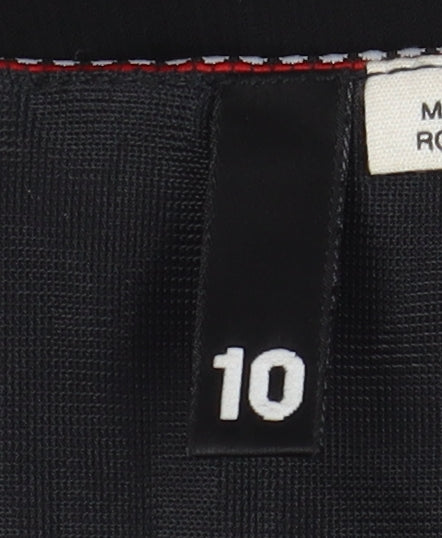 H&M Women's Black Embroidered Skirt, Size 10