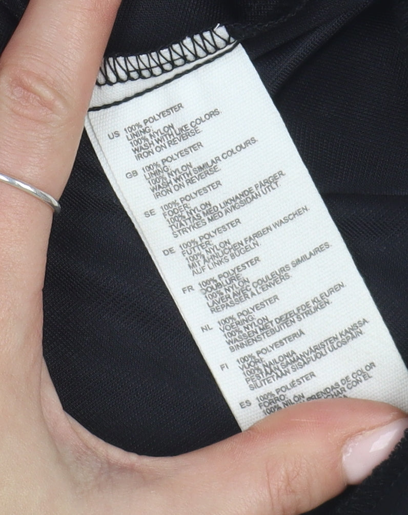 H&M Women's Black Embroidered Skirt, Size 10