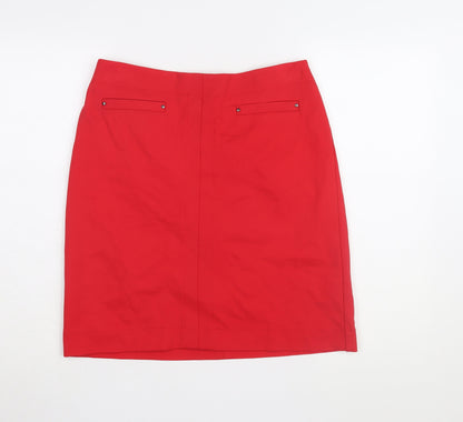 M&Co Women's Red Pencil Skirt Size 12