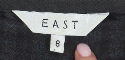 East Women's Black Check Midi A-Line Skirt M