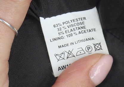 East Women's Black Check Midi A-Line Skirt M