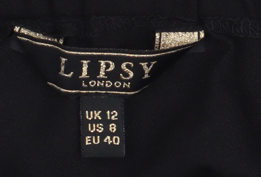 Lipsy Women's Black Short Pencil Skirt, Size 12