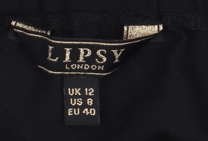 Lipsy Women's Black Short Pencil Skirt, Size 12