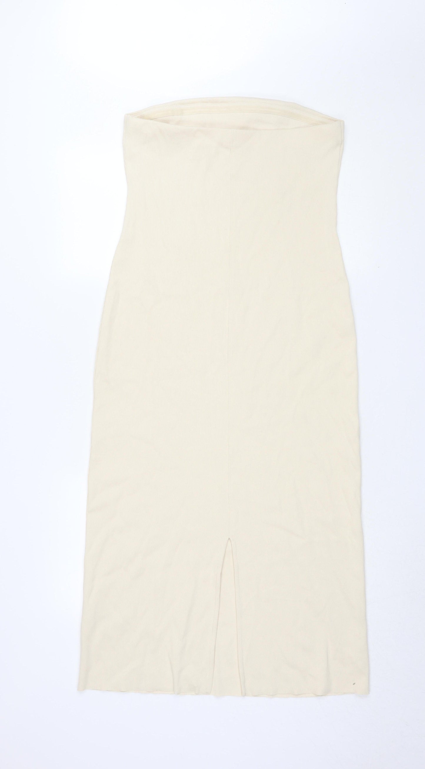 Marks and Spencer Beige Sheath Midi Dress, Size 12