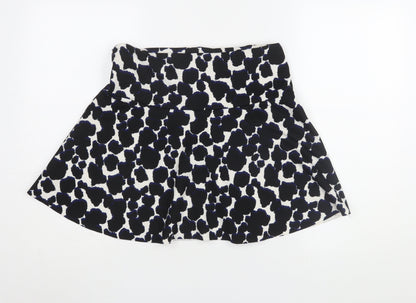 Next Women’s Black Animal Print A-Line Skirt Size 10