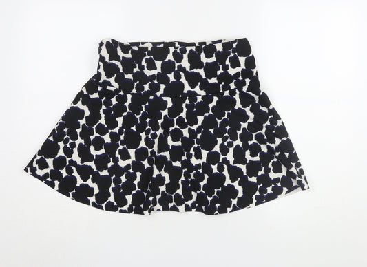 Next Women’s Black Animal Print A-Line Skirt Size 10