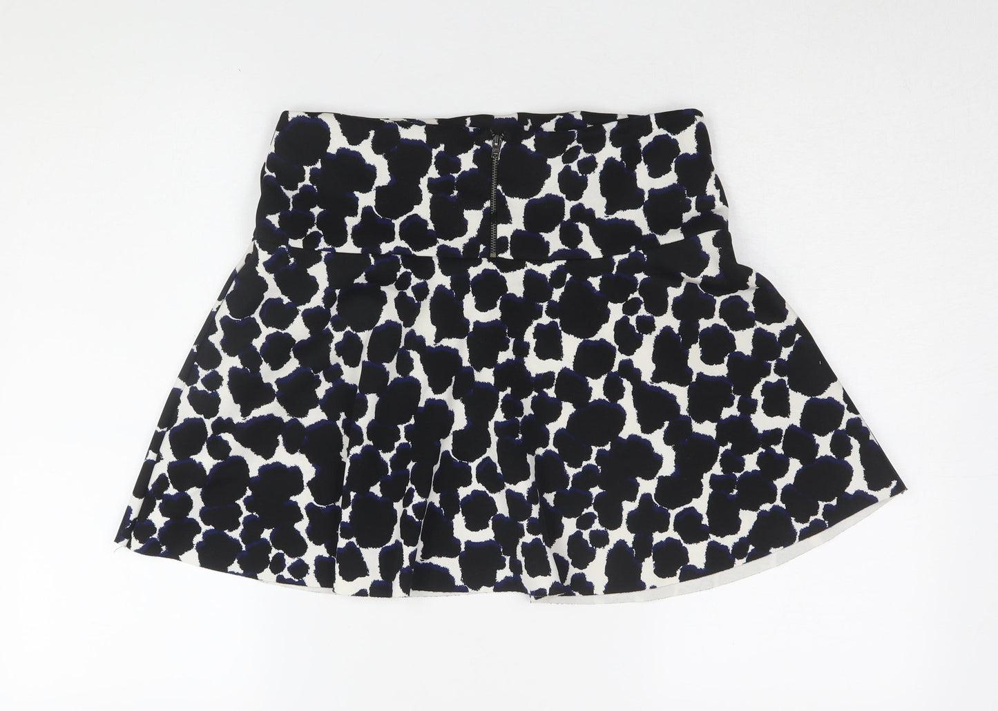 Next Women’s Black Animal Print A-Line Skirt Size 10