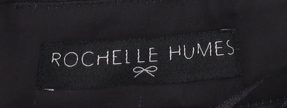 Rochelle Humes Women's Black Floral A-Line Skirt Size 8