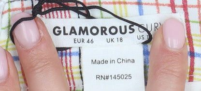 Glamorous Women Multicoloured Plaid Skirt Size 18